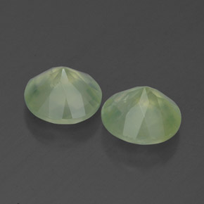 Gemas de prehnita verde natural de  ct, transparente, transparente / translúcido