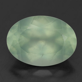 Prehnita verde natural de 5,70 ct, transparente, transparente / translúcido