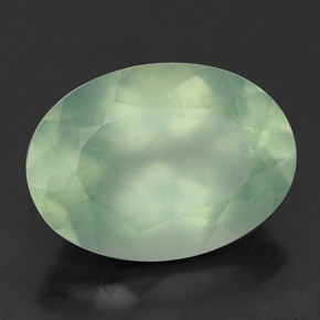 Prehnita verde natural de 5,70 ct, transparente, transparente / translúcido