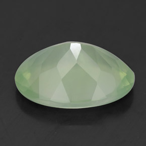 Prehnita verde natural de 5,36 ct, corte óvalo, transparente