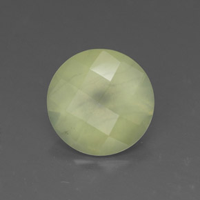 Prehnita verde natural de 1,68 ct, transparente, transparente / translúcido