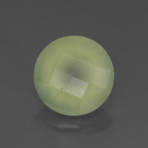 Prehnita verde natural de 1,92 ct, transparente, transparente / translúcido