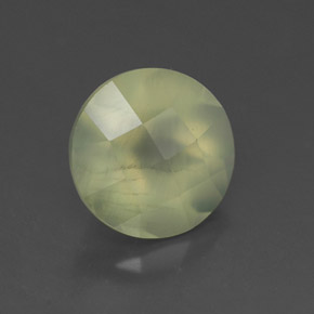 Prehnita verde natural de 1,92 ct, transparente, transparente / translúcido