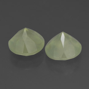 Gemas de prehnita verde natural de 3,90 ct, transparente, transparente / translúcido