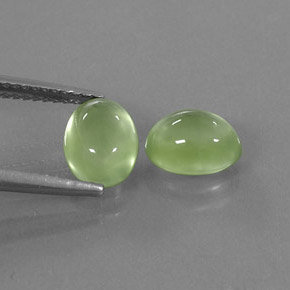 Gemas de prehnita verde natural de  ct, transparente, transparente / translúcido