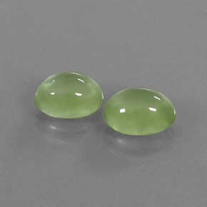 Gemas de prehnita verde natural de  ct, transparente, transparente / translúcido