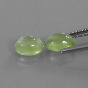 Gemas de prehnita verde natural de  ct, transparente, transparente / translúcido