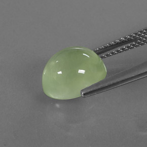Prehnita verde natural de 4,13 ct, transparente, transparente / translúcido