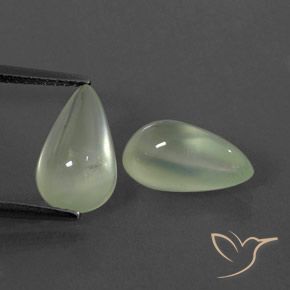 6.20ctw Natural Pale Yellowish Green    Prehnite, En forma de pera, Transparente / Translúcido