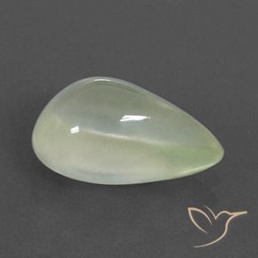Prehnite Warm Green     natural de 3.98 ct, En forma de pera, Transparente / Translúcido