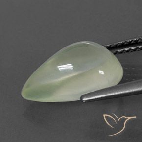 Prehnite Warm Green     natural de 3.98 ct, En forma de pera, Transparente / Translúcido