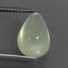 Prehnita verde natural de 4,38 ct, transparente, transparente / translúcido