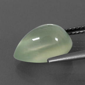 Prehnita verde natural de 4,38 ct, transparente, transparente / translúcido