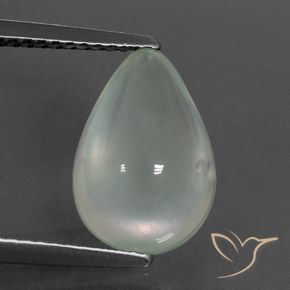 3.61ct Natural Light Green  Prehnite, En forma de pera, Transparente / Translúcido