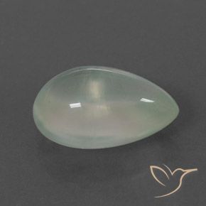 Prehnite Light Green  natural de 3.61 ct, En forma de pera, Transparente / Translúcido