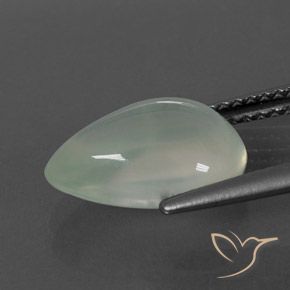 Prehnite Light Green  natural de 3.61 ct, En forma de pera, Transparente / Translúcido