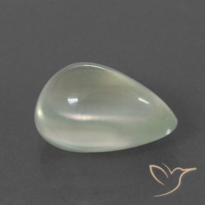 Prehnite Light Green  natural de 4.40 ct, En forma de pera, Transparente / Translúcido