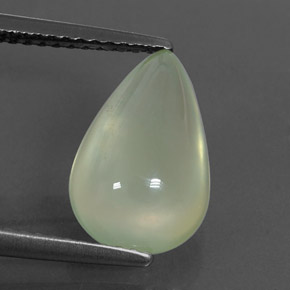 Prehnita verde natural de 3,38 ct, transparente, transparente / translúcido
