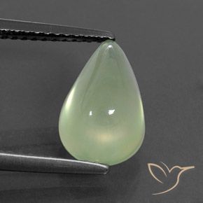 3.32ct Natural Pale Green  Prehnite, En forma de pera, Transparente / Translúcido