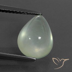 3.48ct Natural Verde claro Prehnite, En forma de pera, Transparente / Translúcido