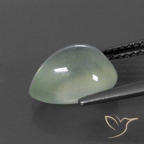 Prehnite Verde claro natural de 3.48 ct, En forma de pera, Transparente / Translúcido