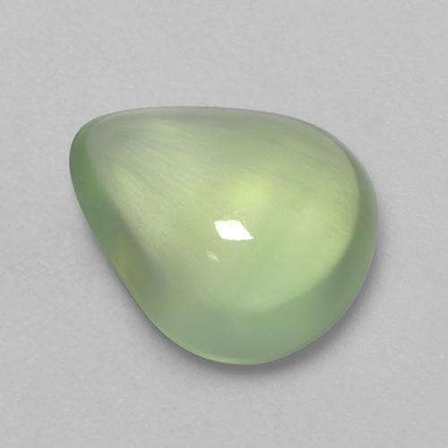 Prehnita verde natural de 3,18 ct, en forma de pera, transparente