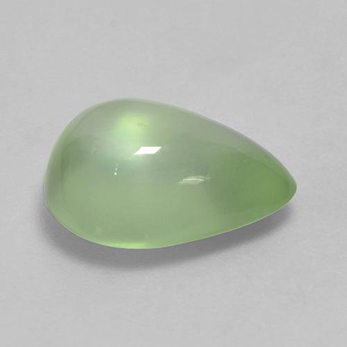 Prehnita verde natural de 3,18 ct, en forma de pera, transparente