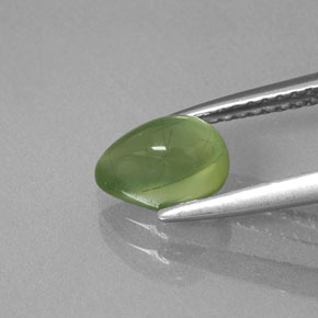 Prehnita verde natural de 1,31 ct, transparente, transparente / translúcido