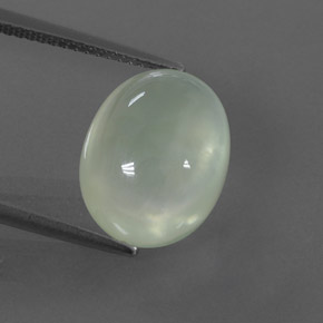 Prehnita verde natural de 8,89 ct, transparente, transparente / translúcido