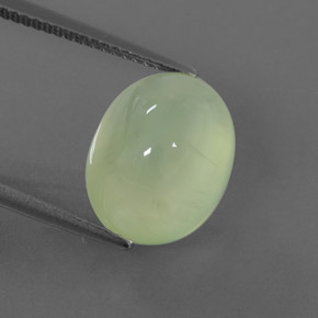 Prehnita verde natural de 8,99 ct, transparente, transparente / translúcido
