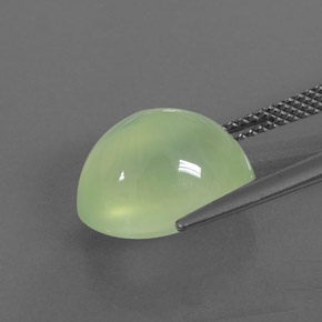Prehnita verde natural de 8,99 ct, transparente, transparente / translúcido