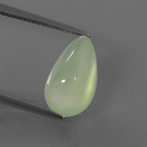 Prehnita verde natural de 5,93 ct, transparente, transparente / translúcido