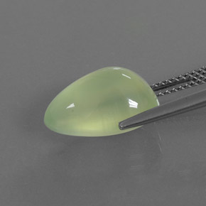Prehnita verde natural de 5,93 ct, transparente, transparente / translúcido