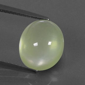 Prehnita verde natural de 4,97 ct, transparente, transparente / translúcido