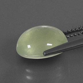 Prehnita verde natural de 4,97 ct, transparente, transparente / translúcido