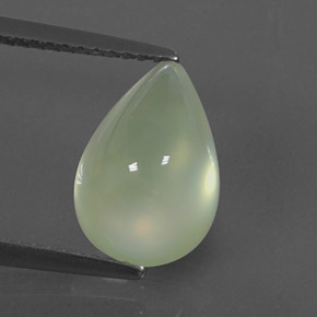 Prehnita verde natural de 4,75 ct, transparente, transparente / translúcido
