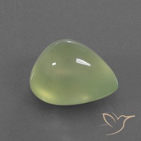 Prehnite Pale Pear Green  natural de 4.73 ct, En forma de pera, Transparente / Translúcido