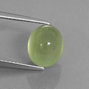 Prehnite Verde natural de 4.17 ct, Transparente, Transparente / Translúcido