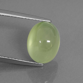 Prehnita verde natural de 4,46 ct, transparente, transparente / translúcido