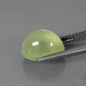 Prehnita verde natural de 4,46 ct, transparente, transparente / translúcido