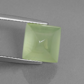 Prehnita verde natural de 4,92 ct, transparente, transparente / translúcido