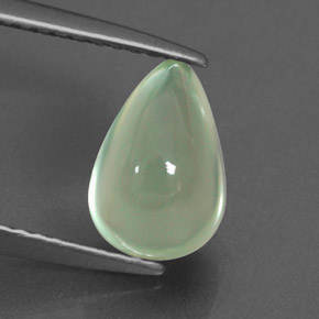 Prehnita verde natural de 2,35 ct, transparente, transparente / translúcido