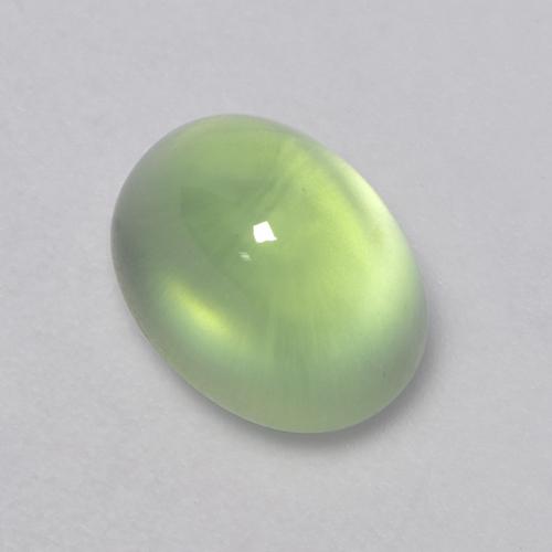 Prehnita verde natural de 2,74 ct, corte óvalo, transparente