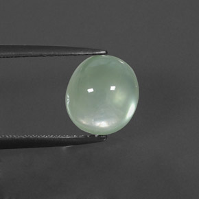 Prehnita verde natural de 3,58 ct, transparente, transparente / translúcido