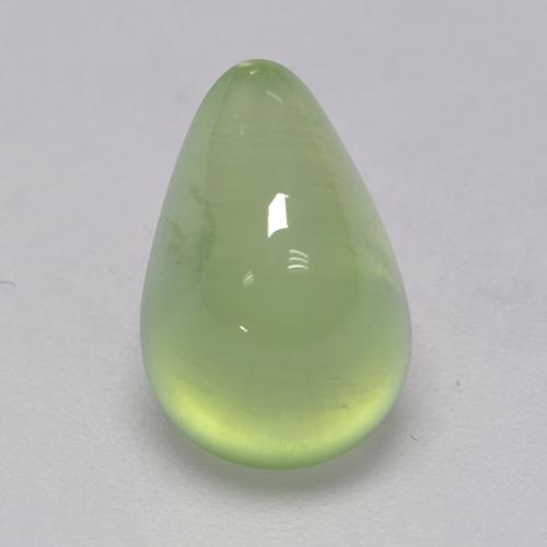 Prehnita verde natural de 3,11 ct, en forma de pera, transparente