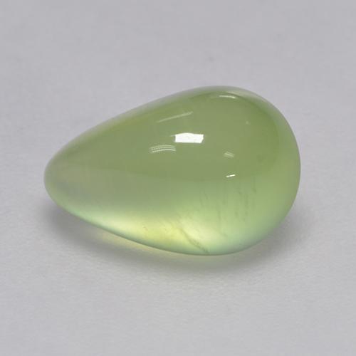 Prehnita verde natural de 3,11 ct, en forma de pera, transparente