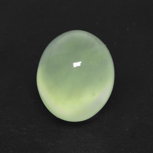 Prehnita verde natural de 2,08 ct, corte óvalo, transparente