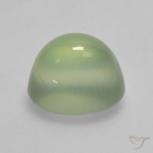 Prehnita verde natural de 2,70 ct, corte óvalo, transparente
