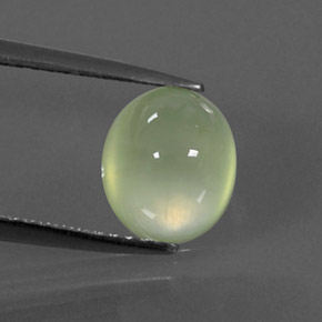 Prehnita verde natural de 2,48 ct, transparente, transparente / translúcido