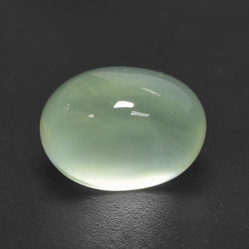 Prehnita verde natural de 2,70 ct, corte óvalo, transparente